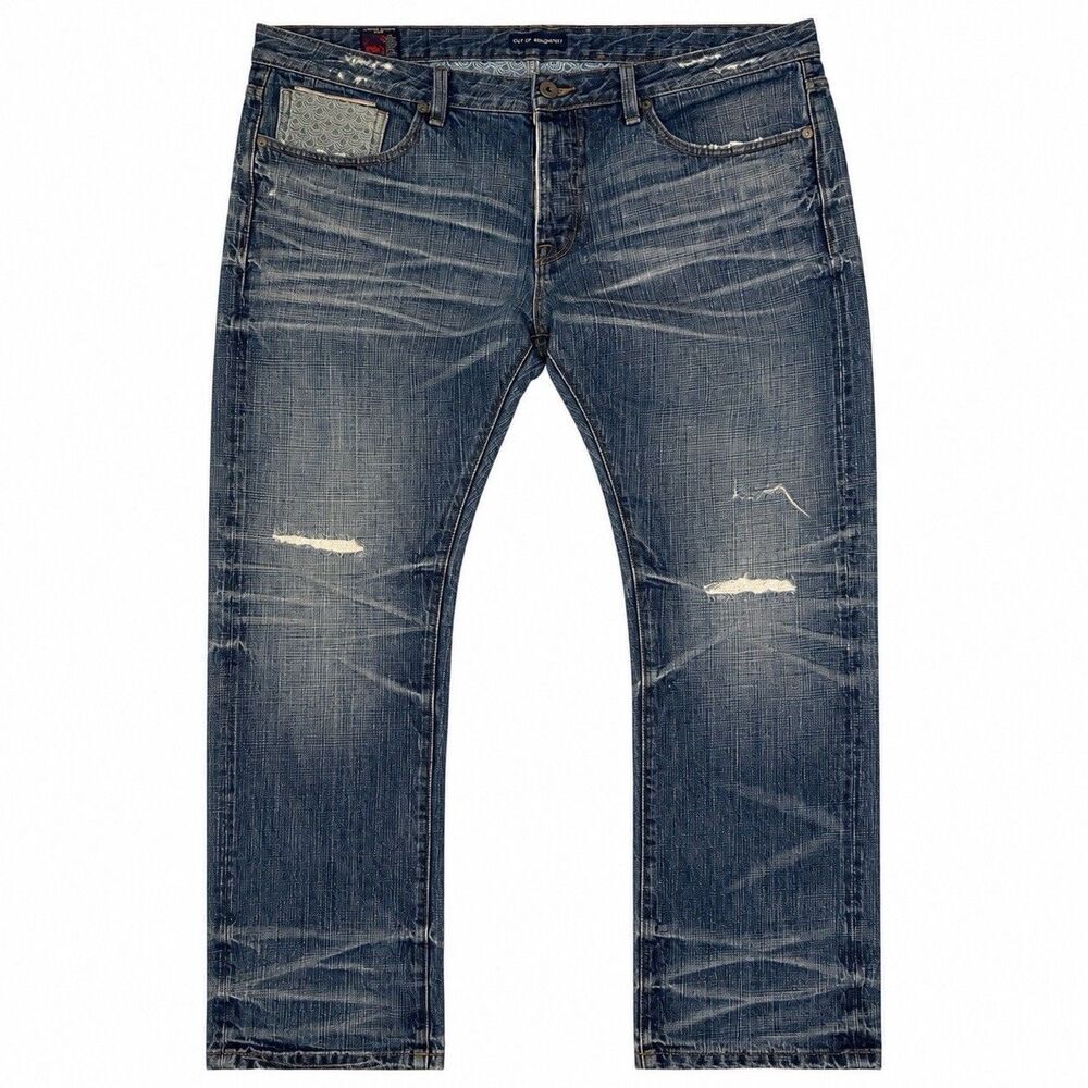 Cult of Individuality Japanese Selvedge Rebel Straights Denim Jeans Men 40x34